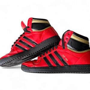 RARE Adidas Top Ten Hi Scarlet Black Gold Sneakers Men’s Size 13